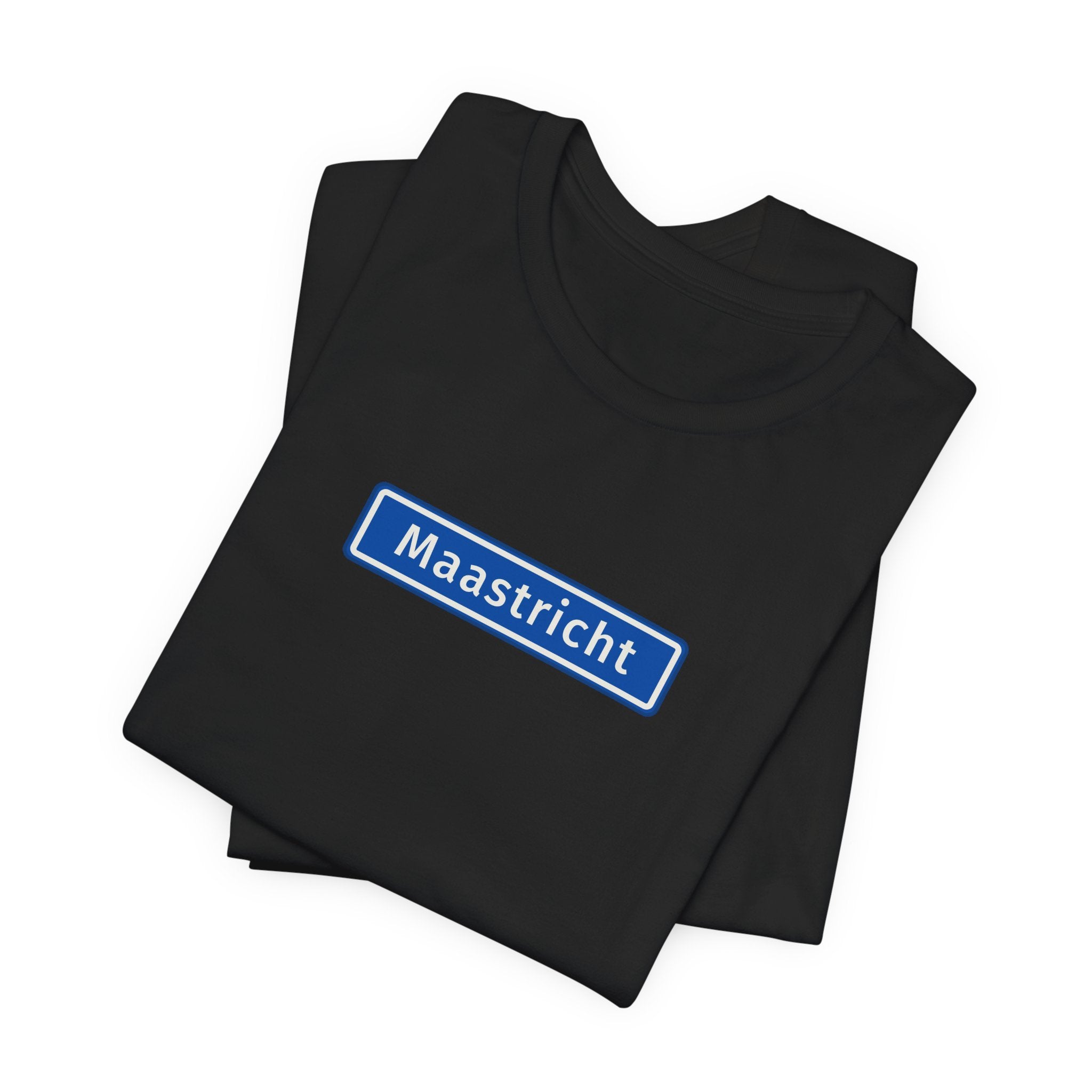 Maastricht Straatnaambord T-shirt - Zwart