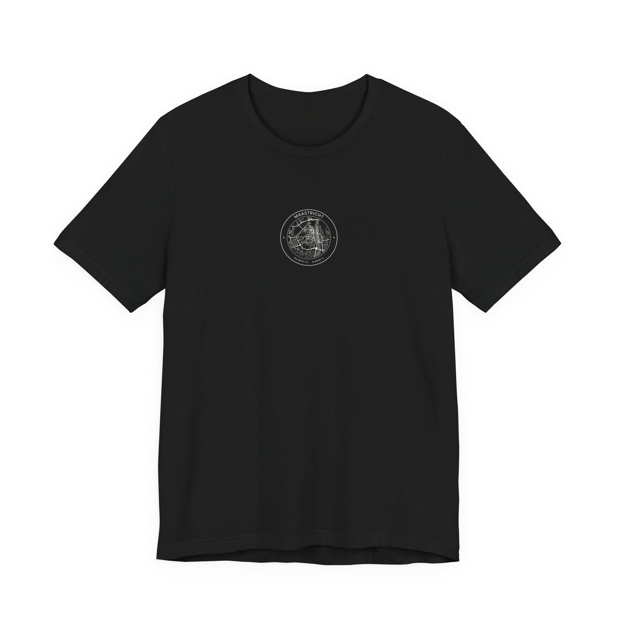 Maastricht Stadskaart T-shirt - Zwart