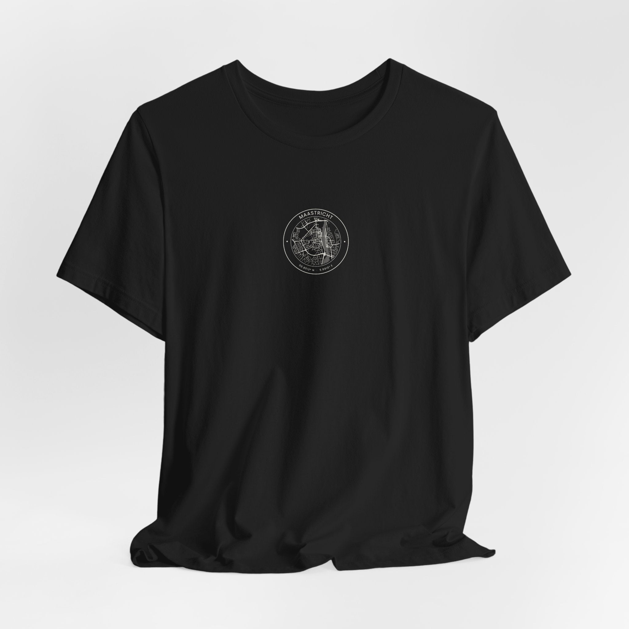 Maastricht Stadskaart T-shirt - Zwart