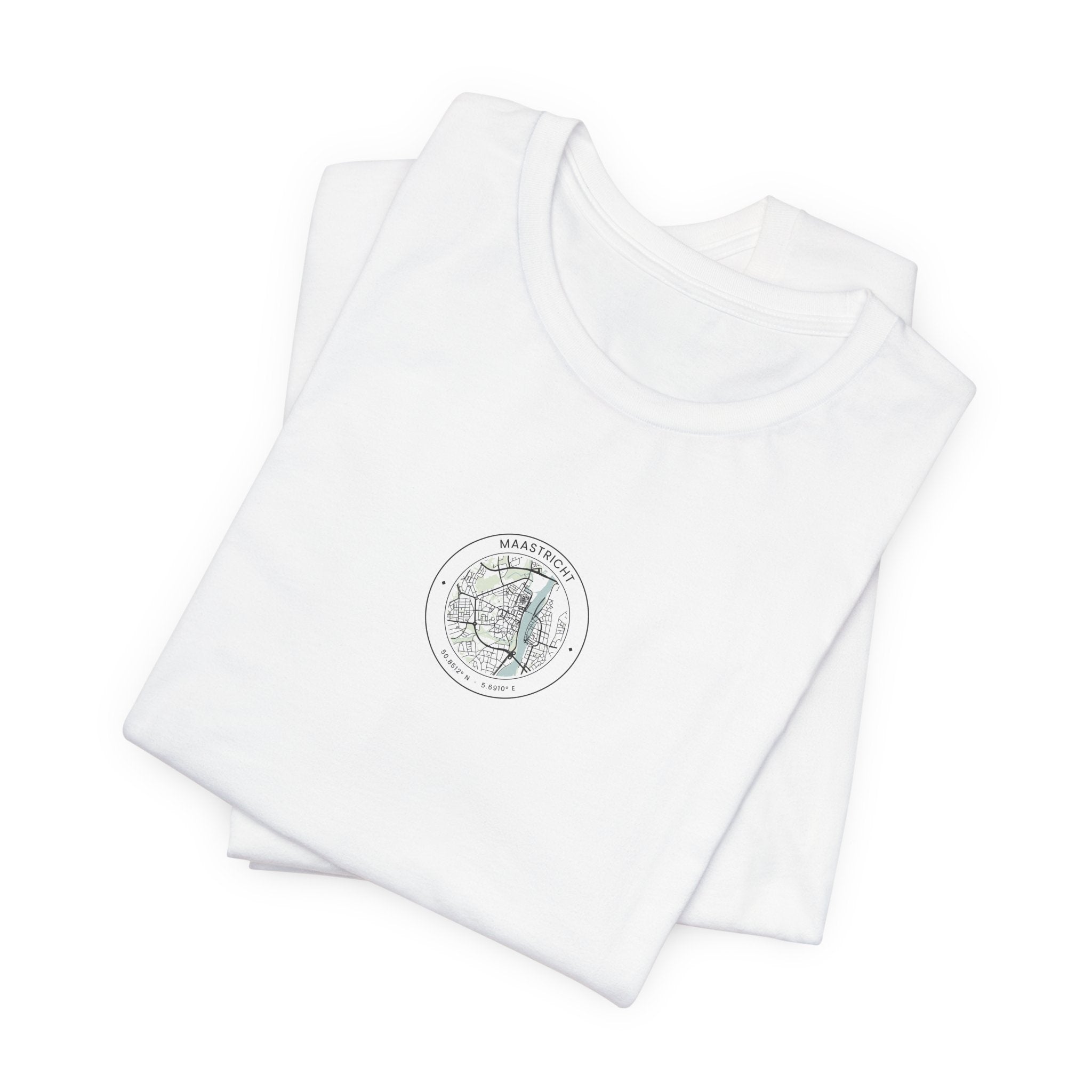 Maastricht Stadskaart T-shirt - Wit