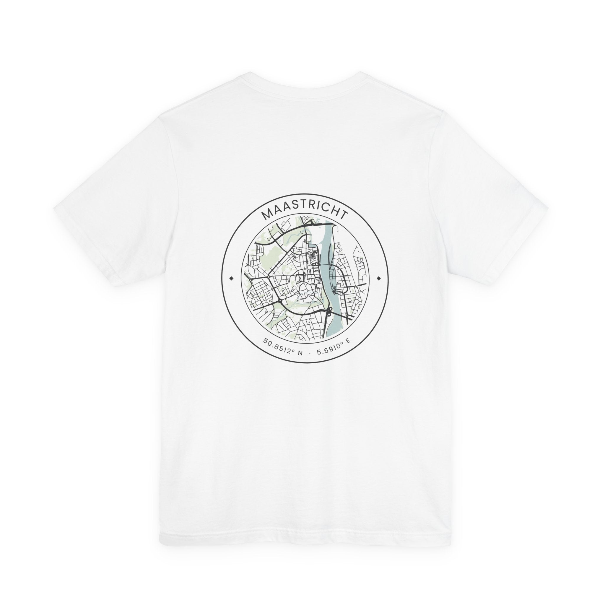 Maastricht Stadskaart T-shirt - Wit