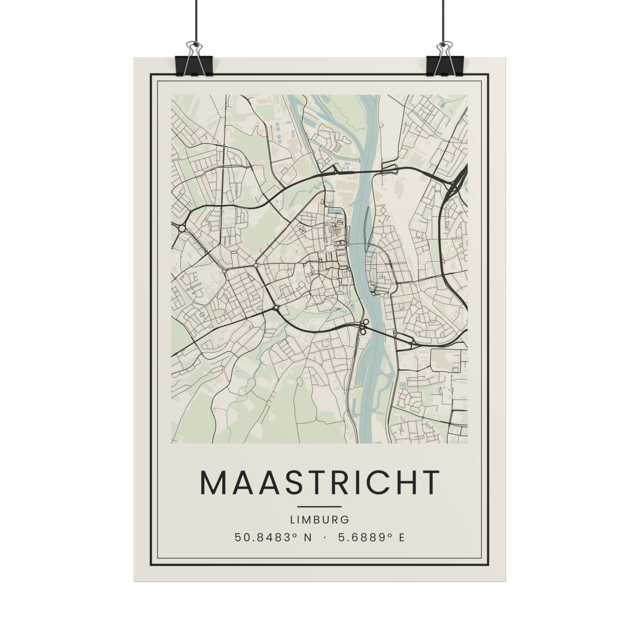 Maastricht Stadskaart Poster - Licht