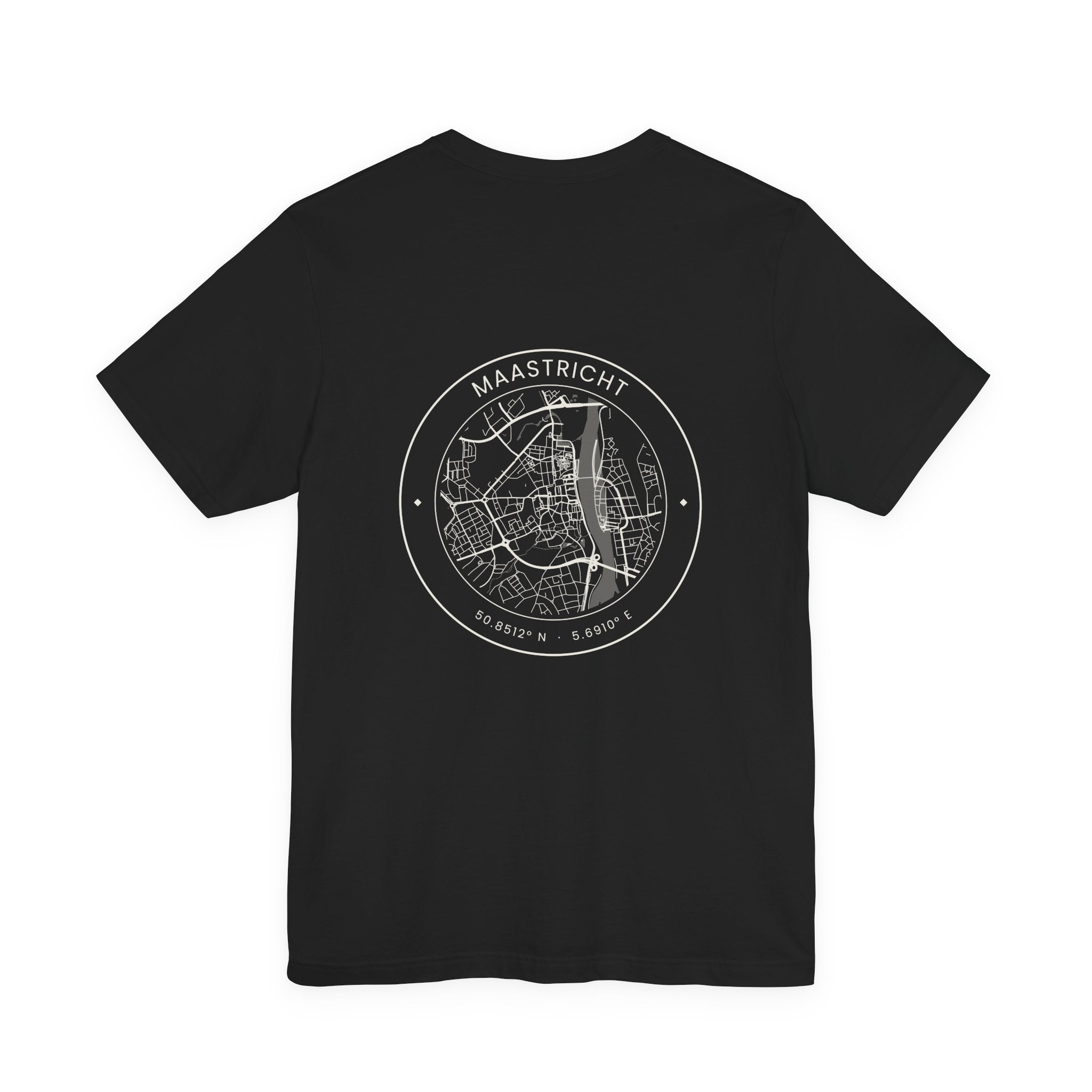 Maastricht Stadskaart T-shirt - Zwart