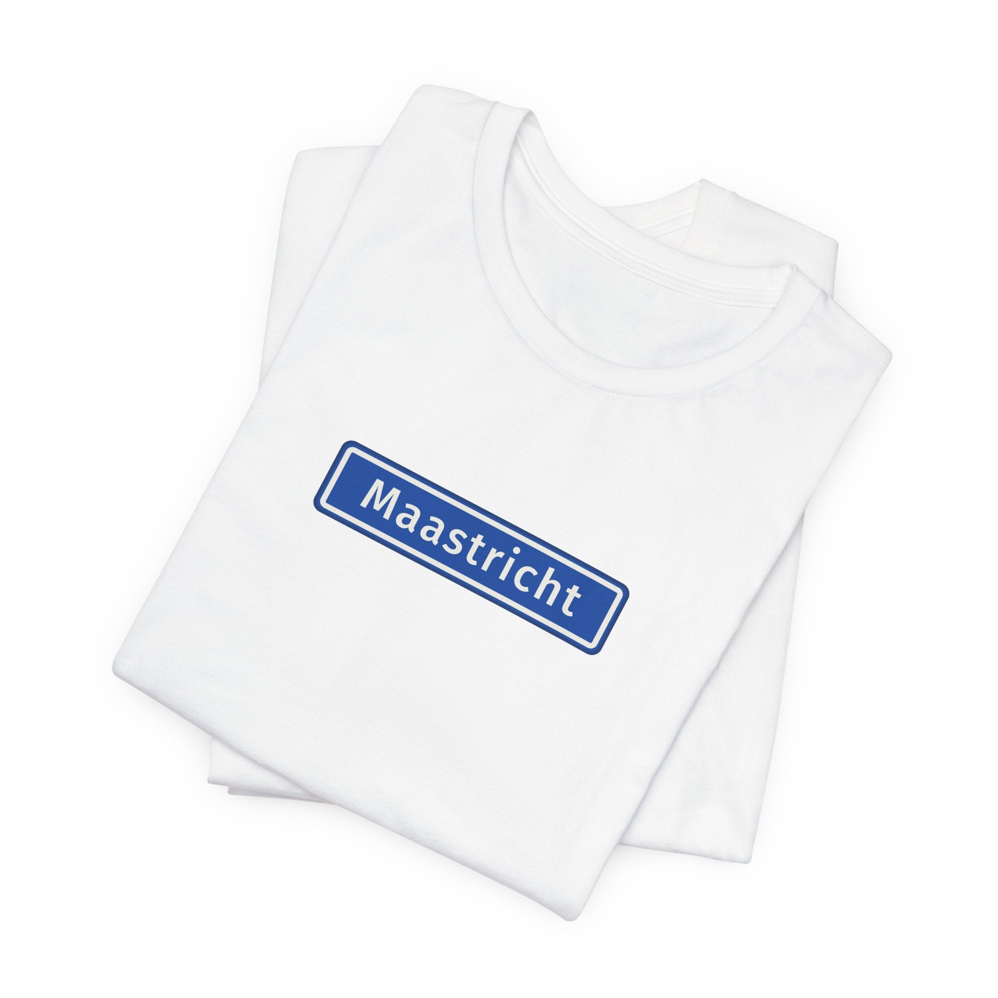 Maastricht Straatnaambord T-shirt - Wit