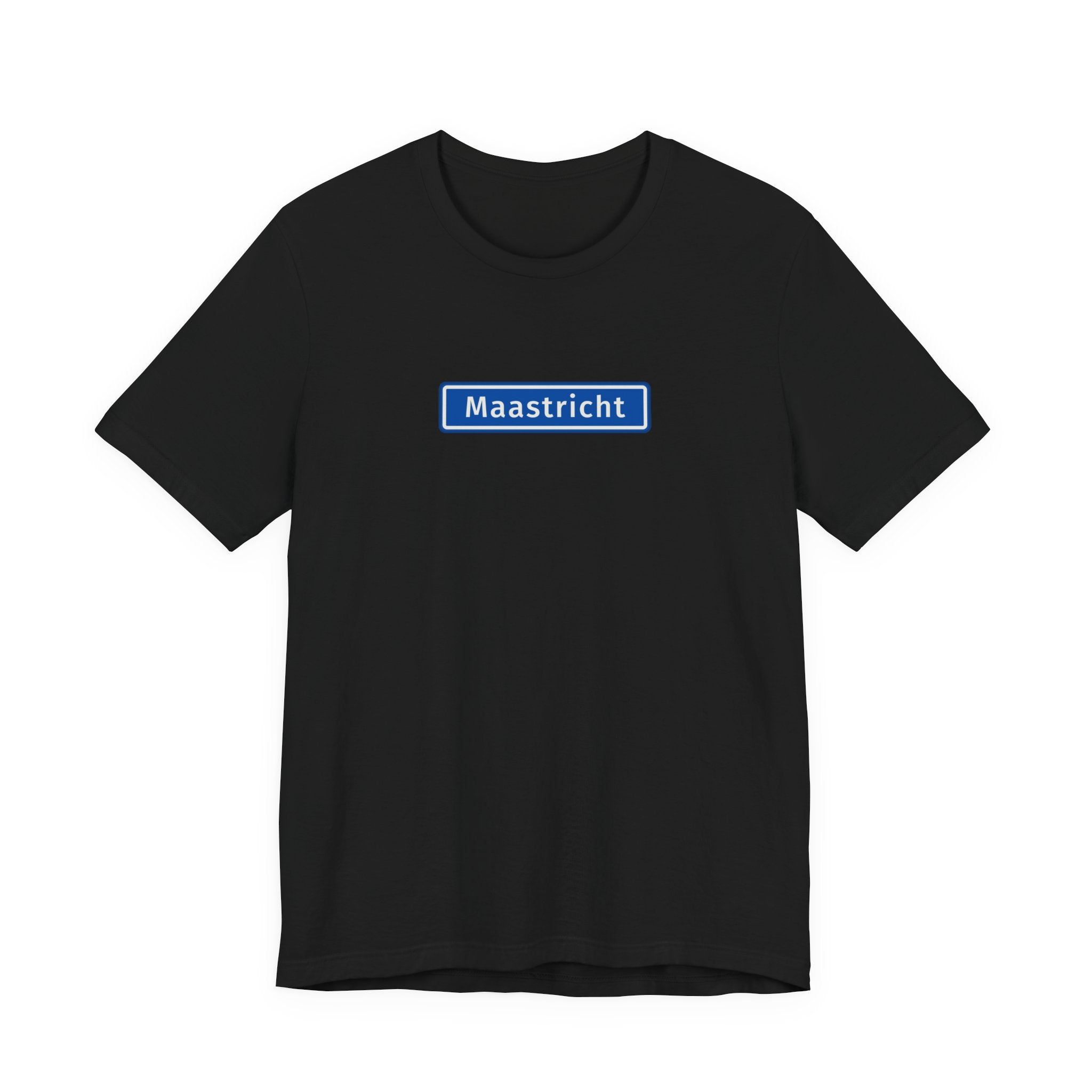 Maastricht Straatnaambord T-shirt - Zwart
