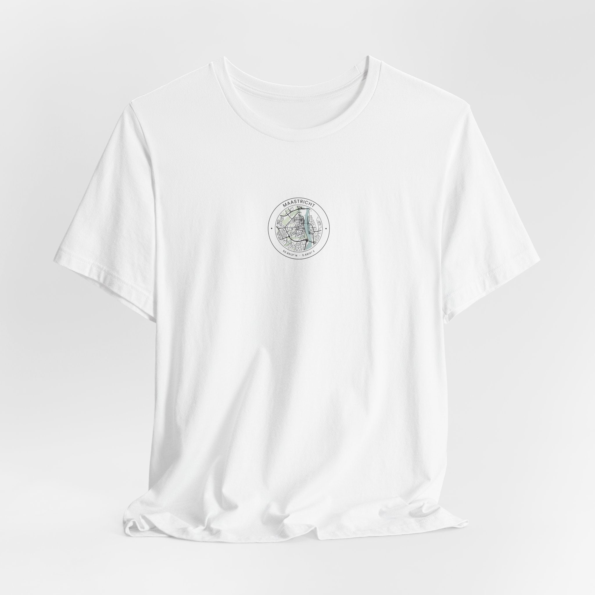 Maastricht Stadskaart T-shirt - Wit