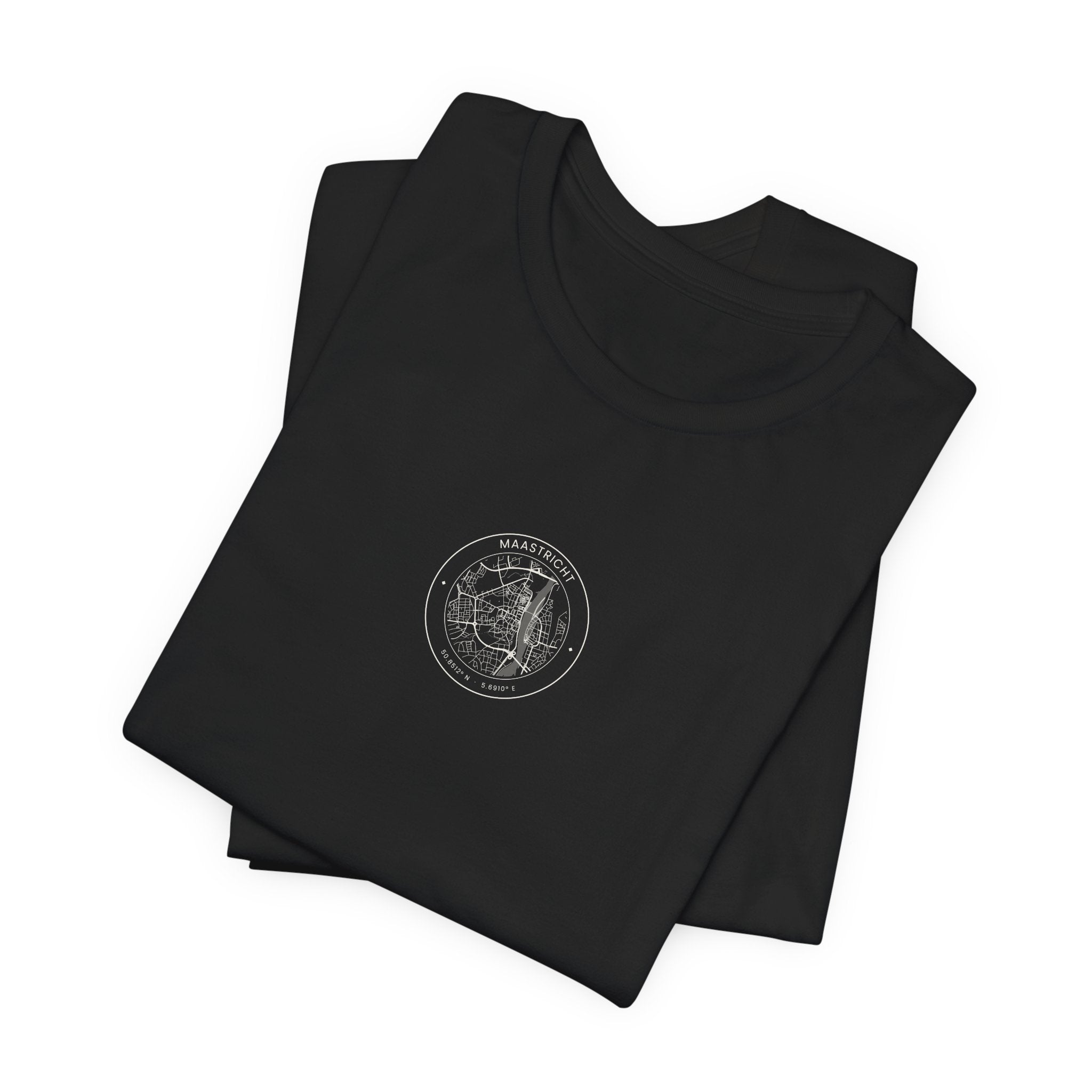 Maastricht Stadskaart T-shirt - Zwart